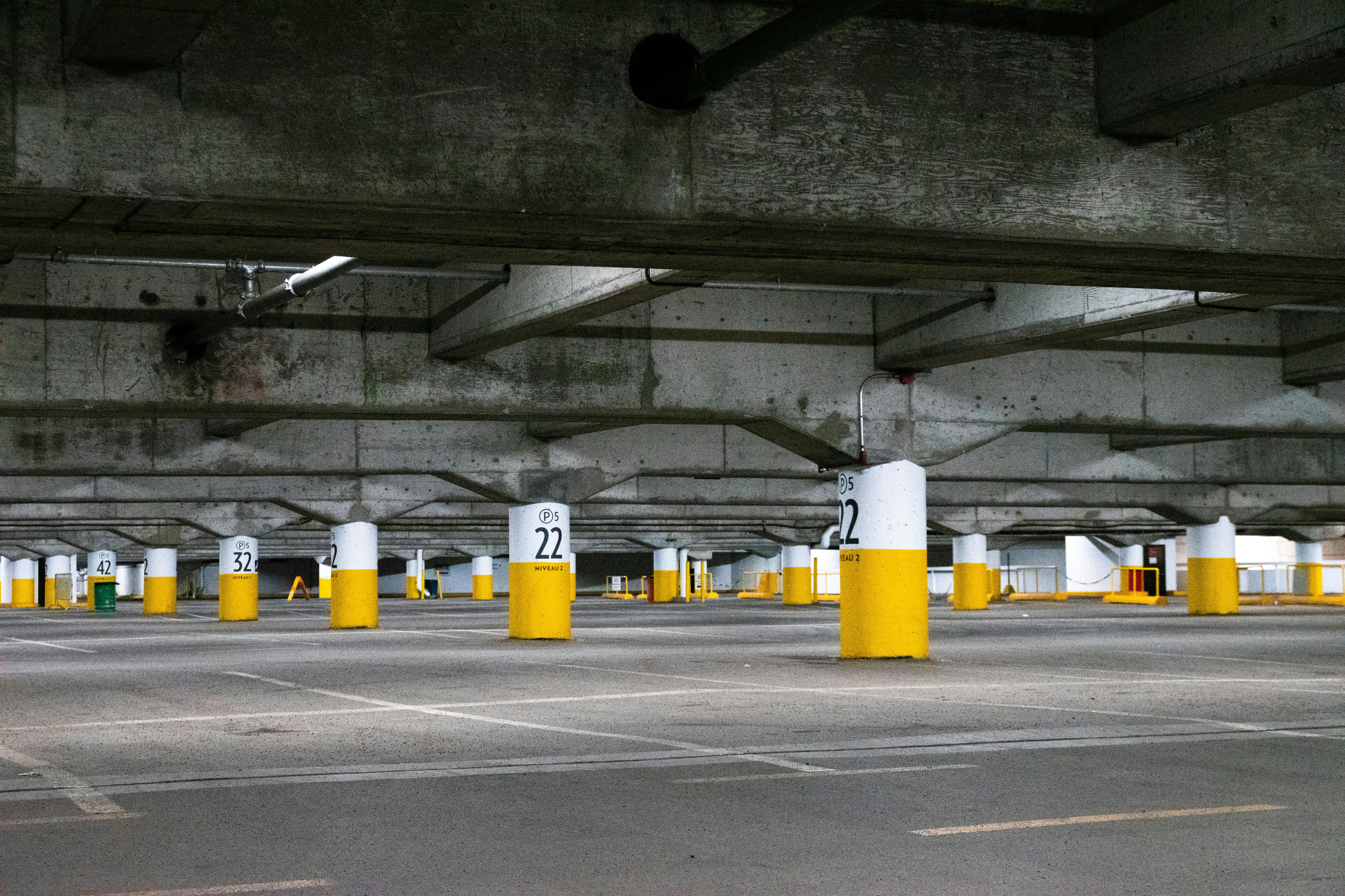 Empty parking garage